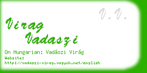 virag vadaszi business card