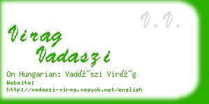 virag vadaszi business card